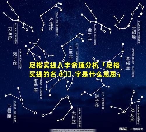 尼格买提八字命理分析「尼格买提的名 🐠 字是什么意思」